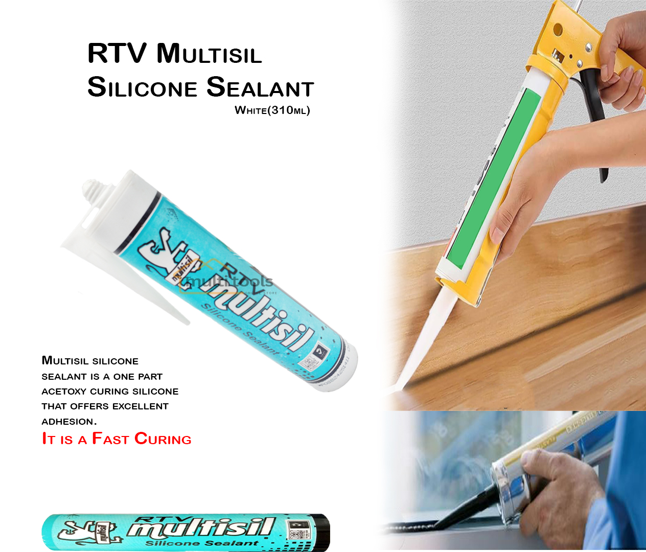 Rtv Multisil Silicone Sealant (White)